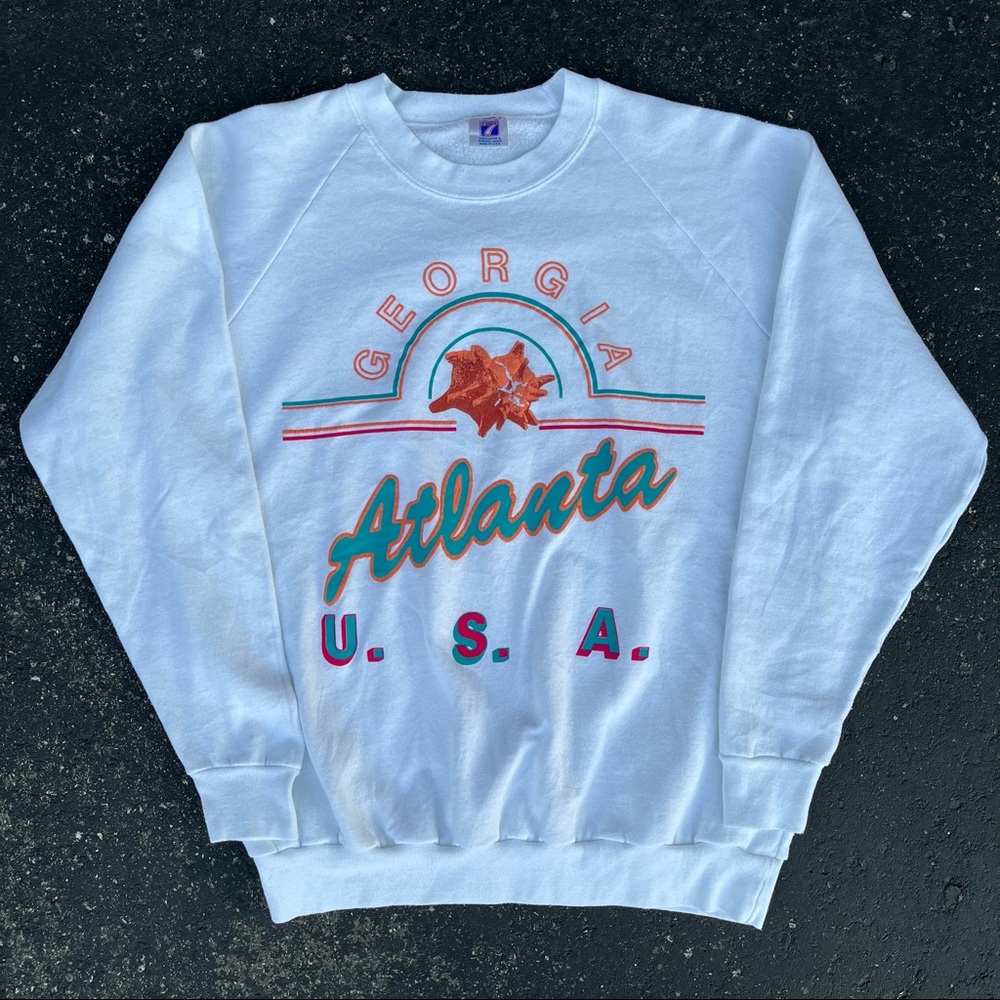 Vintage Atlanta Crewneck Puff Print